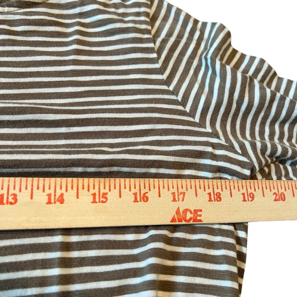 J.Jill Wearever Striped Bell Sleeve Tunic Top Womens S Boho Cottagecore Artisan - Picture 2 of 11